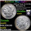 Image 1 : ***Auction Highlight*** 1901-p Vam 15 I3 R5 Morgan Dollar $1 Graded Select Unc By USCG (fc)