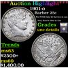 Image 1 : ***Auction Highlight*** 1901-o Barber Quarter 25c Graded Unc Details By USCG (fc)