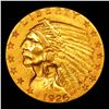 Image 2 : ***Auction Highlight*** 1926-p Gold Indian Quarter Eagle $2 1/2 Graded Select Unc By USCG (fc)