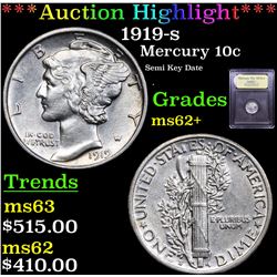 ***Auction Highlight*** 1919-s Mercury Dime 10c Graded Select Unc By USCG (fc)