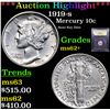 Image 1 : ***Auction Highlight*** 1919-s Mercury Dime 10c Graded Select Unc By USCG (fc)