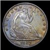 Image 2 : ***Auction Highlight*** 1867-p Rainbow Toned Seated Half Dollar 50c Graded Select+ Unc By USCG (fc)