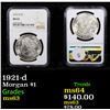 Image 1 : NGC 1921-d Morgan Dollar $1 Graded ms63 By NGC