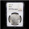 Image 2 : NGC 1887-p Morgan Dollar $1 Graded ms63 By NGC