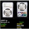 Image 1 : NGC 1887-p Morgan Dollar $1 Graded ms63 By NGC