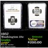 Image 1 : Proof NGC 1957 Washington Quarter 25c Graded pr68* By NGC
