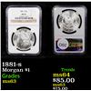 Image 1 : NGC 1881-s Morgan Dollar $1 Graded ms63 By NGC