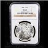 Image 2 : NGC 1881-s Morgan Dollar $1 Graded ms63 By NGC