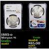 Image 1 : NGC 1885-o Morgan Dollar $1 Graded ms63 By NGC