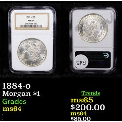 NGC 1884-o Morgan Dollar $1 Graded ms64 By NGC