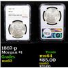 Image 1 : NGC 1887-p Morgan Dollar $1 Graded ms63 By NGC