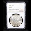 Image 2 : NGC 1887-p Morgan Dollar $1 Graded ms63 By NGC