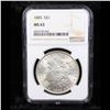 Image 2 : NGC 1885-p Morgan Dollar $1 Graded ms63 By NGC