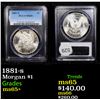 Image 1 : PCGS 1881-s Morgan Dollar $1 Graded ms65+ By PCGS