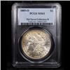 Image 2 : PCGS 1885-o Rainbow Toned McClaren Collection Morgan Dollar $1 Graded ms61 By PCGS