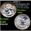 Image 1 : 1947-s Washington Quarter 25c Grades GEM Unc