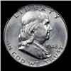 Image 2 : 1948-p Franklin Half Dollar 50c Grades Unc+ FBL