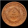 Image 3 : 1865 Plain 5 Two Cent Piece 2c Grades vf++