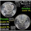 Image 1 : 1887-p Vam 11 Morgan Dollar $1 Grades Choice Unc+ PL
