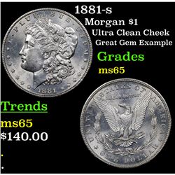 1881-s Morgan Dollar $1 Grades GEM Unc