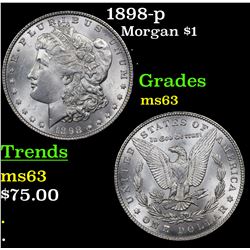 1898-p Morgan Dollar $1 Grades Select Unc