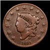 Image 2 : 1831 N-3 Coronet Head Large Cent 1c Grades f+