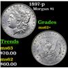 Image 1 : 1897-p Morgan Dollar $1 Grades Select Unc