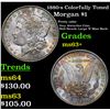 Image 1 : 1880-s Colorfully Toned Morgan Dollar $1 Grades Select+ Unc