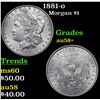 Image 1 : 1881-o Morgan Dollar $1 Grades Choice AU/BU Slider+