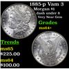 Image 1 : 1885-p Vam 3 Morgan Dollar $1 Grades Choice+ Unc