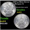 Image 1 : 1887-p Mint Error Morgan Dollar $1 Grades Choice Unc