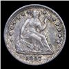 Image 2 : 1857-p Seated Liberty Half Dime 1/2 10c Grades Choice AU/BU Slider