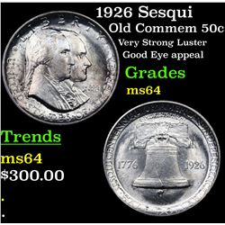 1926 Sesqui Old Commem Half Dollar 50c Grades Choice Unc