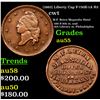 Image 1 : (1863) Liberty Cap F-750E-1A R2 Civil War Token 1c Grades Choice AU