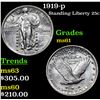 Image 1 : 1919-p Standing Liberty Quarter 25c Grades BU+