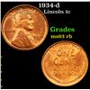 Image 1 : 1934-d Lincoln Cent 1c Grades Select Unc RB
