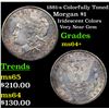 Image 1 : 1881-s Colorfully Toned Morgan Dollar $1 Grades Choice+ Unc