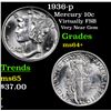 Image 1 : 1936-p Mercury Dime 10c Grades Choice+ Unc