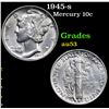 Image 1 : 1945-s Mercury Dime 10c Grades Select AU