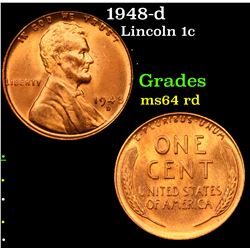 1948-d Lincoln Cent 1c Grades Choice Unc RD