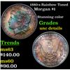 Image 1 : 1880-s Rainbow Toned Morgan Dollar $1 Grades Unc Details