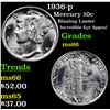 Image 1 : 1936-p Mercury Dime 10c Grades GEM+ Unc