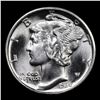 Image 2 : 1936-p Mercury Dime 10c Grades GEM+ Unc