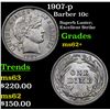 Image 1 : 1907-p Barber Dime 10c Grades Select Unc