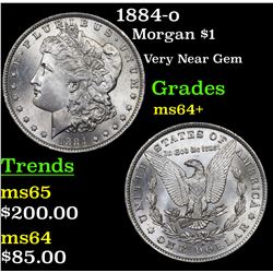 1884-o Morgan Dollar $1 Grades Choice+ Unc