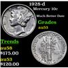 Image 1 : 1928-d Mercury Dime 10c Grades Select AU