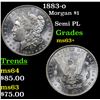Image 1 : 1883-o Morgan Dollar $1 Grades Select+ Unc