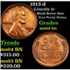 Image 1 : 1913-d Lincoln Cent 1c Grades Choice Unc BN