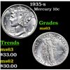 Image 1 : 1935-s Mercury Dime 10c Grades Select Unc