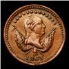 Image 2 : 1863 Washington F-118/418 Civil War Token 1c Grades Choice AU/BU Slider